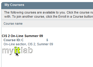 course select