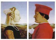 Picture of "Duke and Duchess of Urbino" by Piero della Francesca