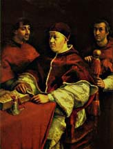 Picture of "Pope leo with Two Cardinals" by Raphael