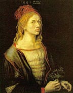 Picture of "Self portrait with Sprig of Eryngium" by Durer