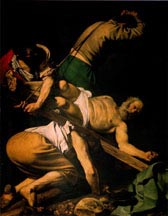 Picture of "The Crucifixion of St. Peter" by Caravaggio