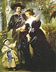 Picture of "Rubens with His Wife and Son" 1639by Rubens
