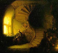 Picture of "Philosopher in Meditation, 1632" by Rembrandt
