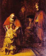 Picture of "The Return of the Prodical Son" 1632 by Rembrandt