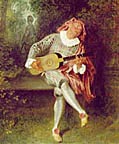 Picture of "Mezzetin" by Watteau