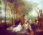Picture of "The Pleasures of love" by Watteau
