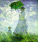 Picture of "Woman with Parasol" by Monet