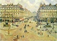 Picture of "Place de'l Opera: Morning Sunshine" Pissarro