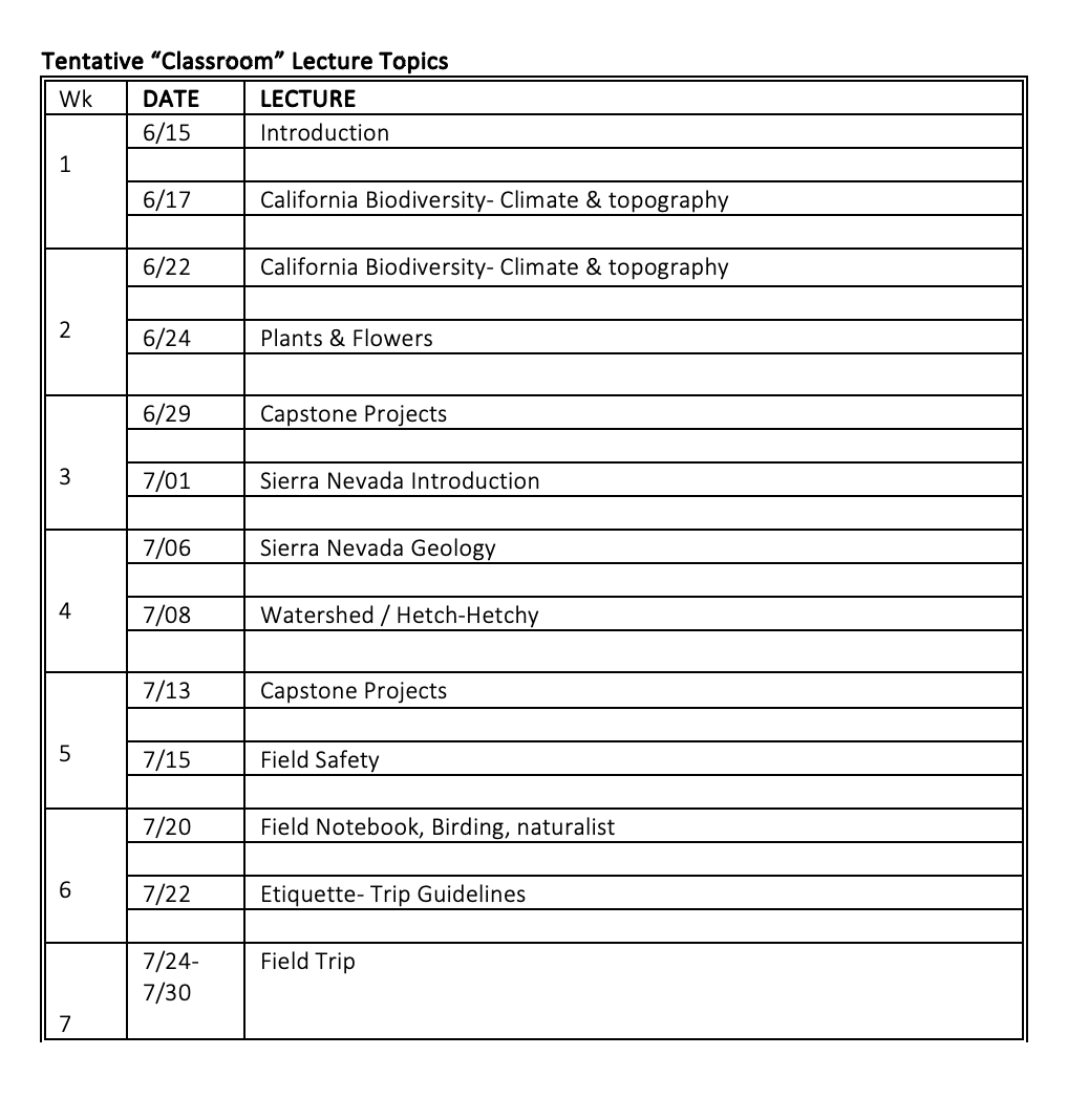 schedule