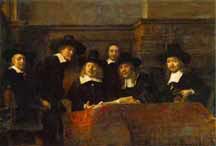 Picture of "The Cyndics of the Clothmakers Guild" 1642 by Rembrandt